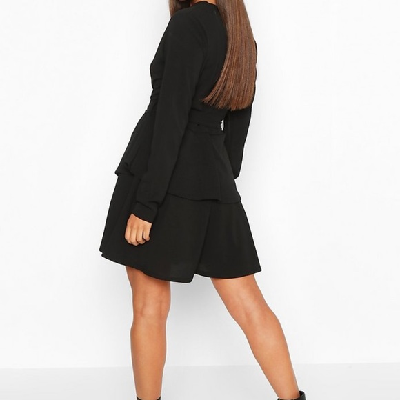 Woven Belted Tiered Hem Skater Dress - Picture 3 of 3